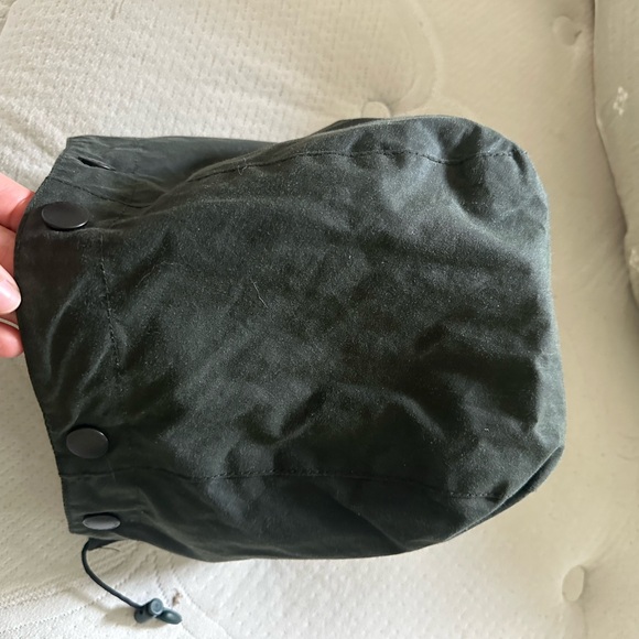 BARBOUR WAXED COTTON HOOD | SAGE - Picture 2 of 5